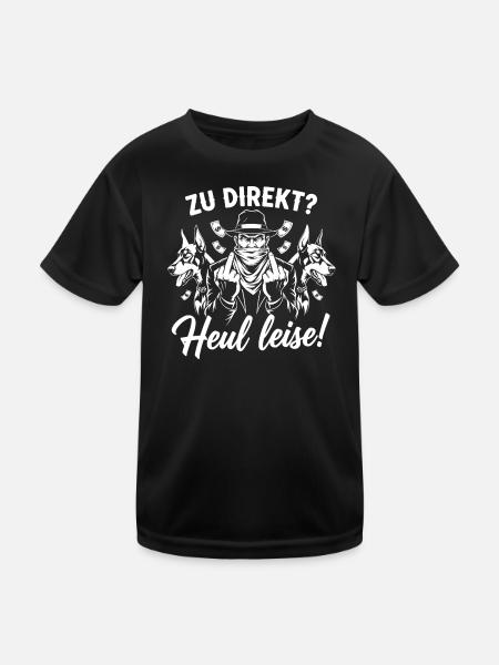 Direkte Ansage - Kinder Funktions-T-Shirt - Schwarz - Vorne