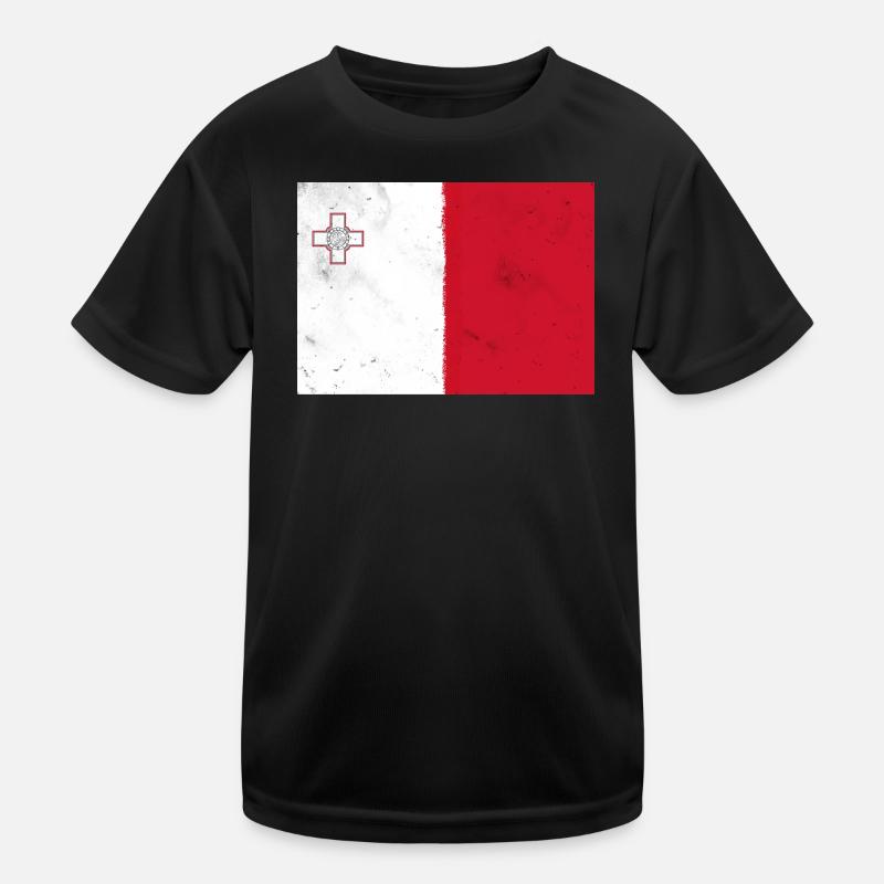 Flagge von Malta Kinder Funktions-T-Shirt