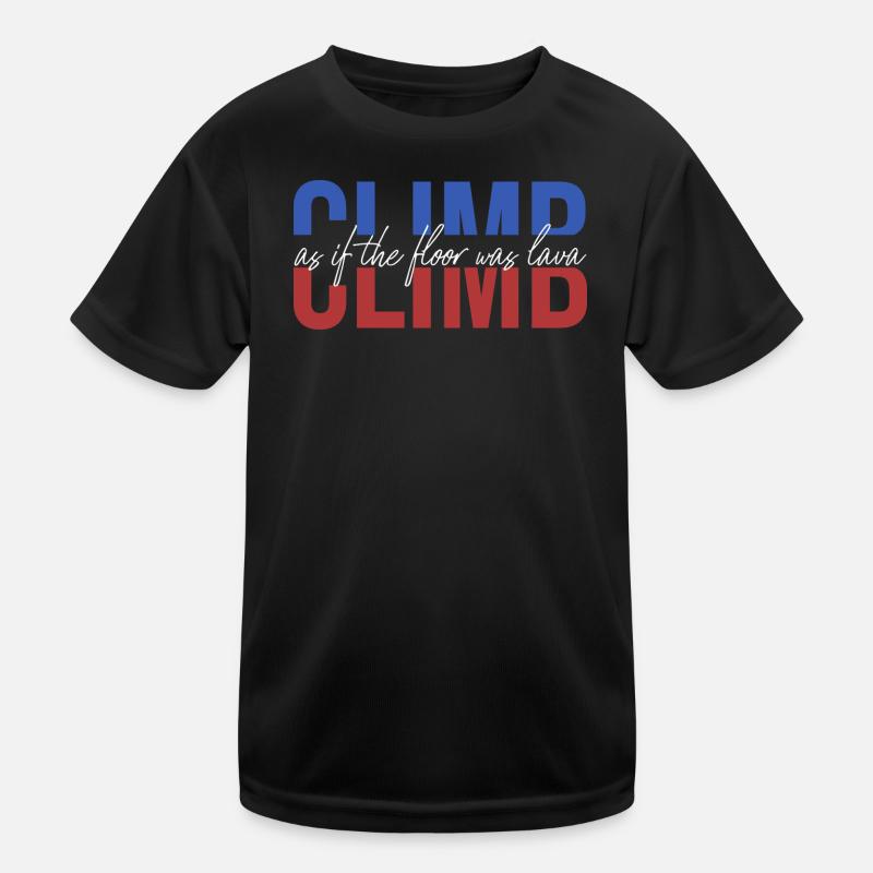 The hallway is lava bouldering climbing climb retro Kids Functional T-Shirt