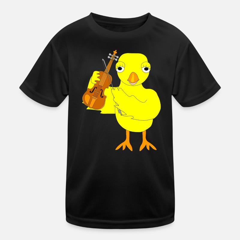 Violin Chick Kids Functional T-Shirt