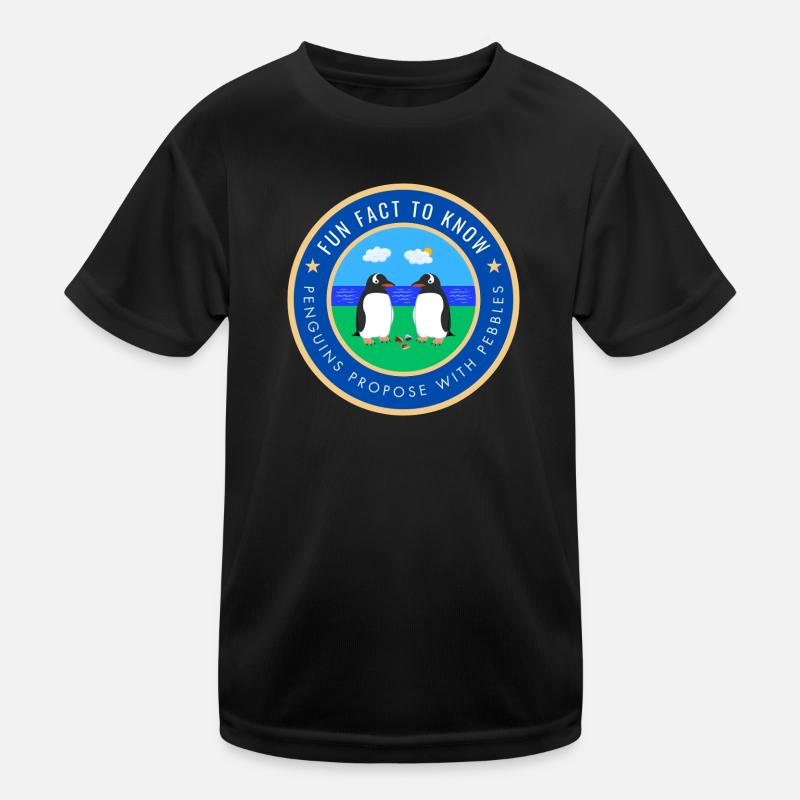 Penguins propose with pebbles Kids Functional T-Shirt