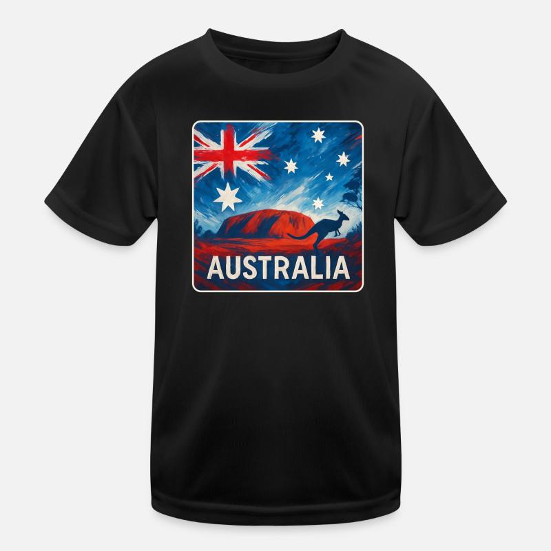 Australia Outback Design Kids Functional T-Shirt
