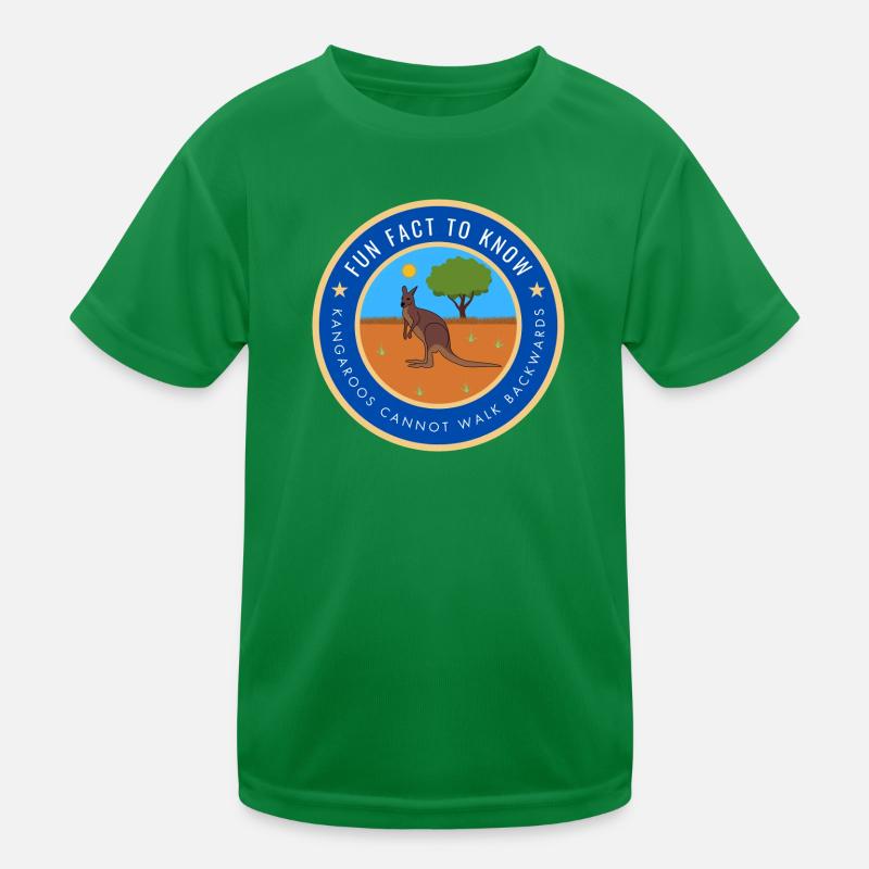 Kangaroos cannot walk backwards Kids Functional T-Shirt