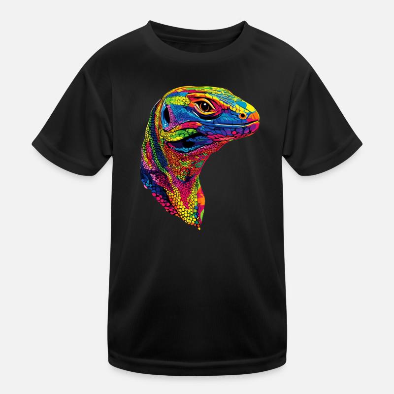 Waran Echse Reptil Komodowaran Bindenwaran Lizard Kinder Funktions-T-Shirt
