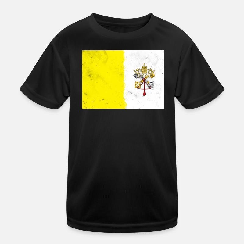 Flagge des Vatikans Kinder Funktions-T-Shirt