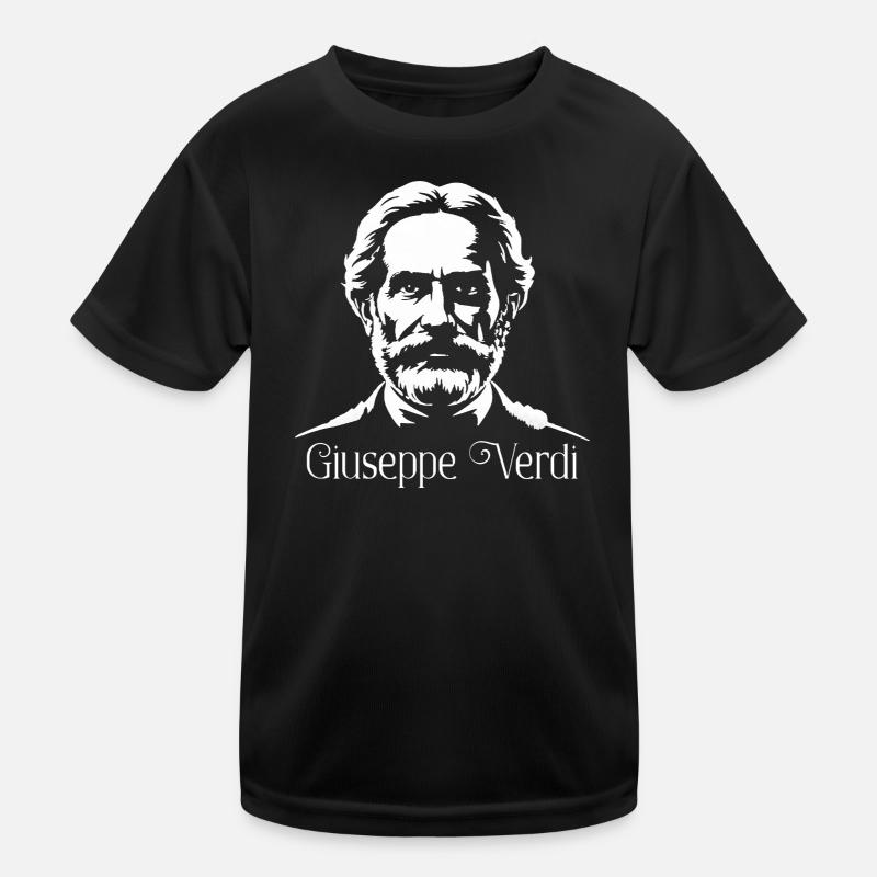 Giuseppe Verdi Komponist Silhouette Kunst Kinder Funktions-T-Shirt