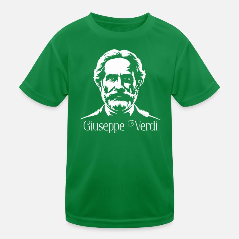 Giuseppe Verdi Composer Silhouette Art Kids Functional T-Shirt