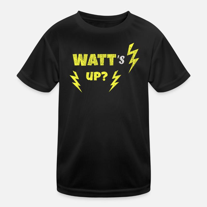 Retro Electric Pun Tee Kids Functional T-Shirt