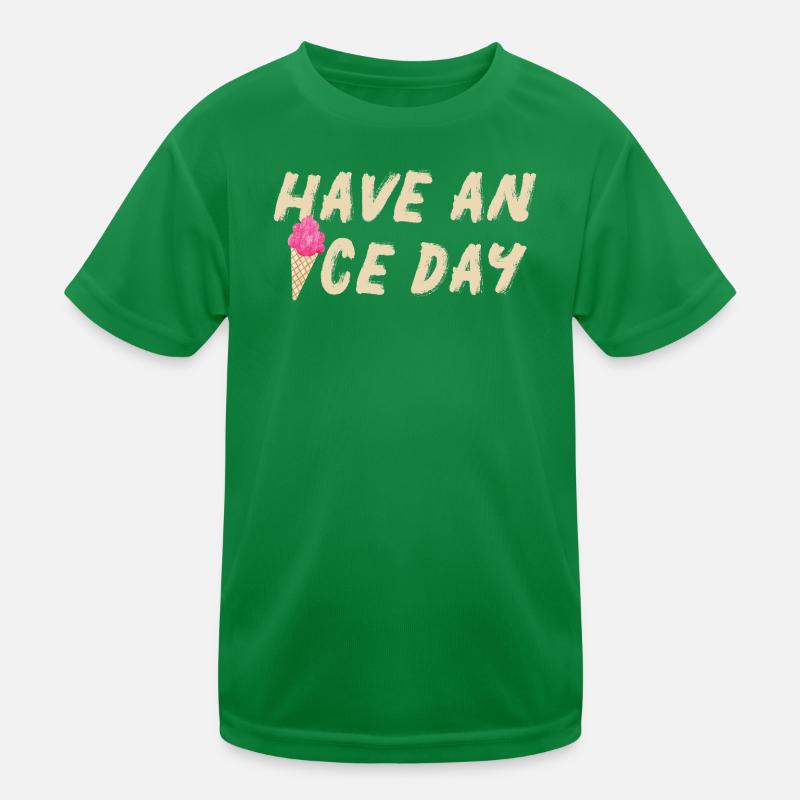 Icecream nice Day Eis Eisdiele Gruß coole Quotes Kinder Funktions-T-Shirt
