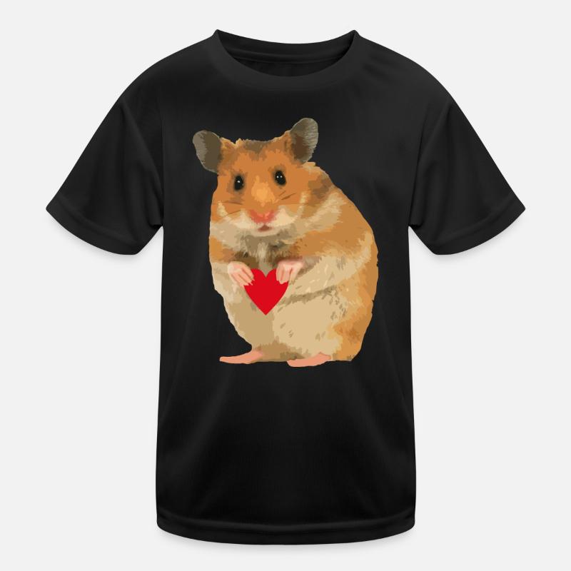 Hamster Menno mit Herz Kinder Funktions-T-Shirt