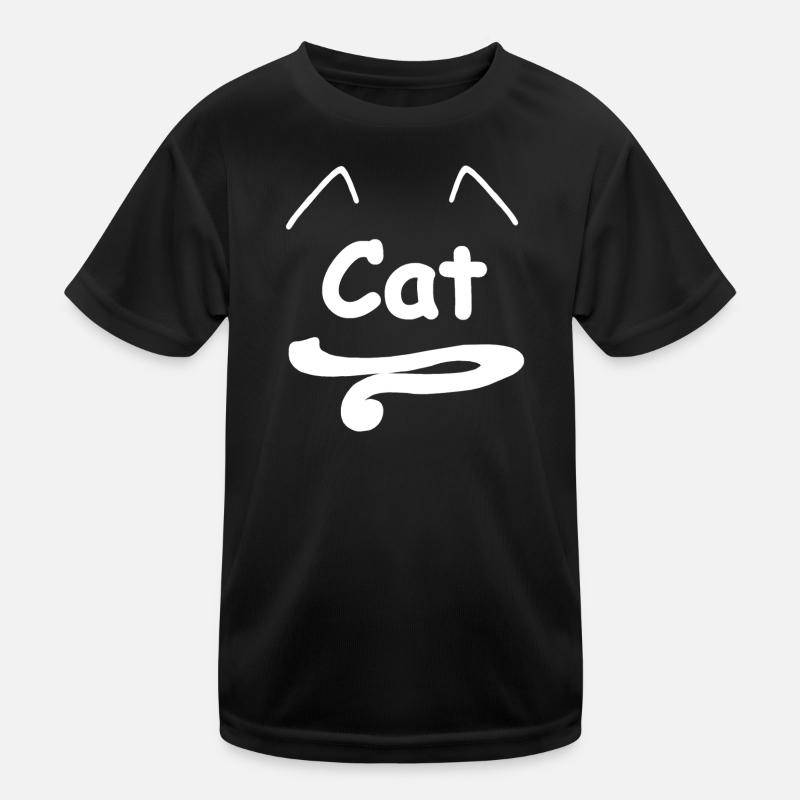 cat, sprüche, ohren, schwanz Kinder Funktions-T-Shirt