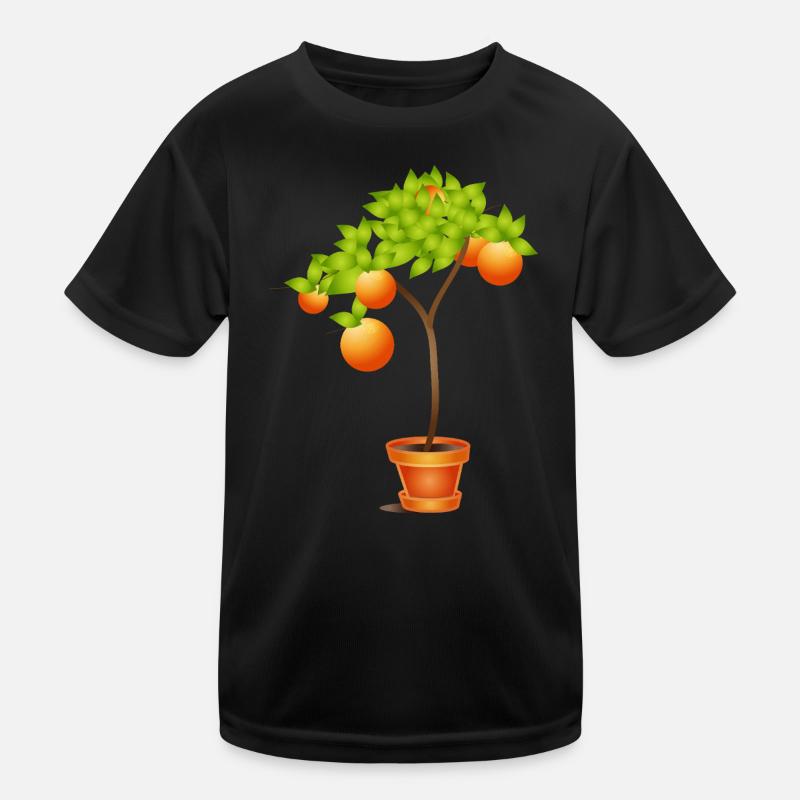 Small orange tree in flower pot Kids Functional T-Shirt