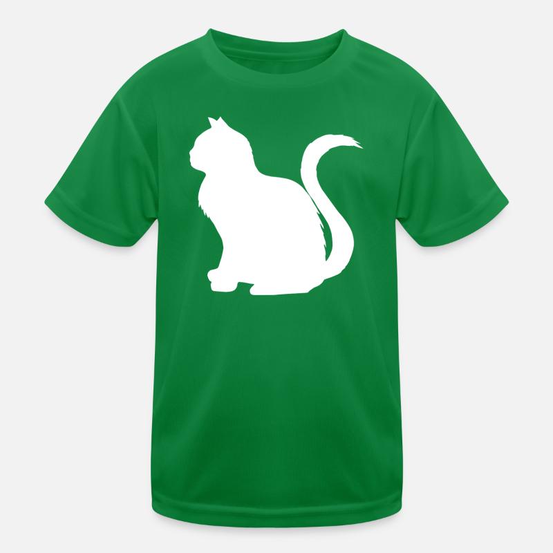 katzen, silhouetten, sitzend Kinder Funktions-T-Shirt