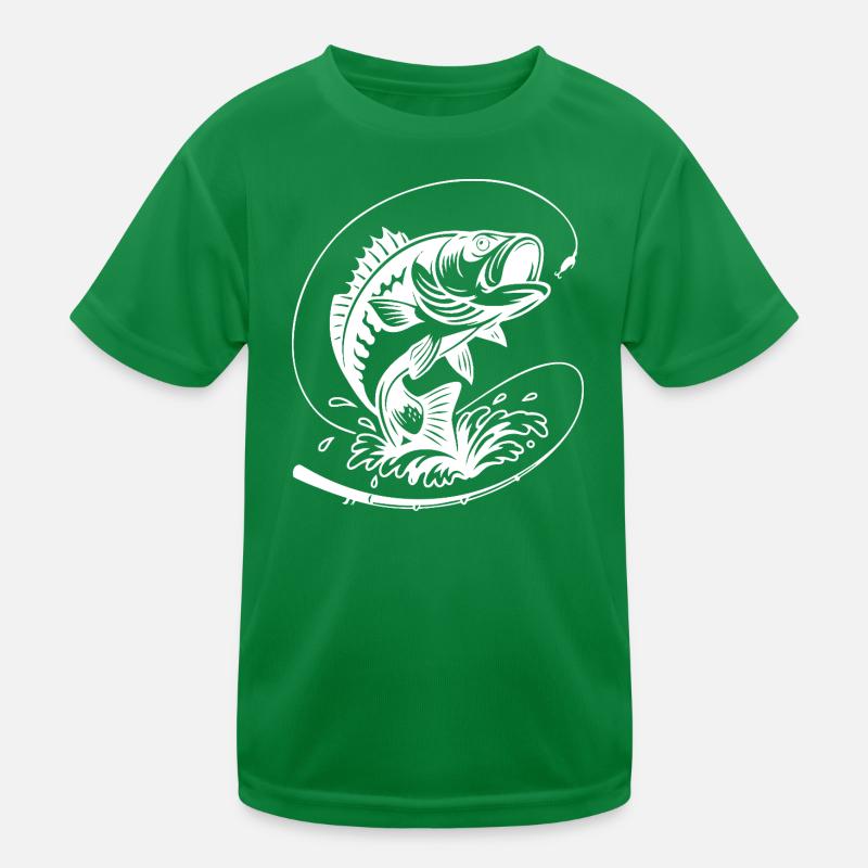 Dynamische Barschfisch-Illustration Kinder Funktions-T-Shirt