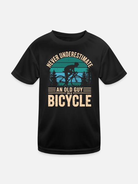 Hommage au cyclisme d’époque pour les amateurs de vélo - T-shirt sport Enfant - noir - Devant