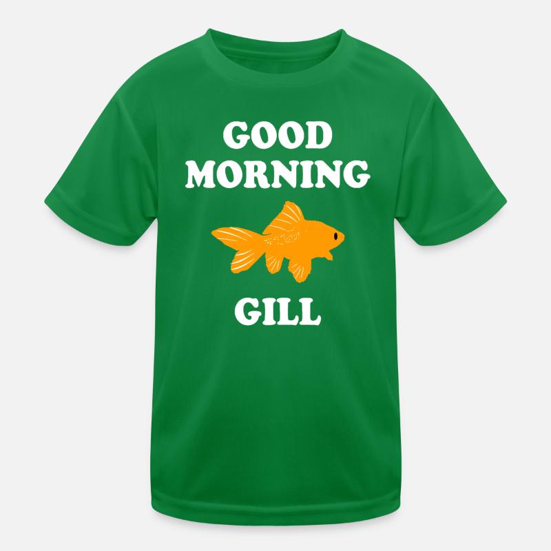 Poisson rouge audacieux avec bonjour T-shirt sport Enfant