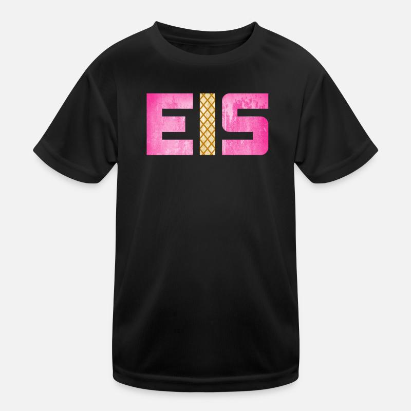 Eis Waffel Eisdiele Eiscreme Eiskrem Sommer pink Kinder Funktions-T-Shirt