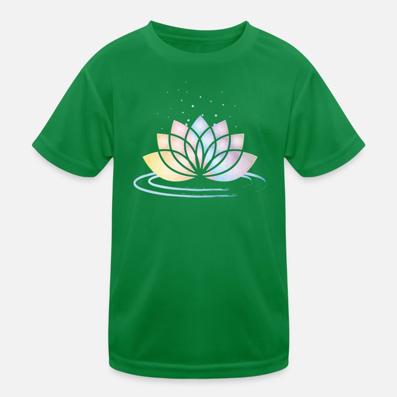Symbole de fleur pastel stylisé avec de l’eau T-shirt sport Enfant