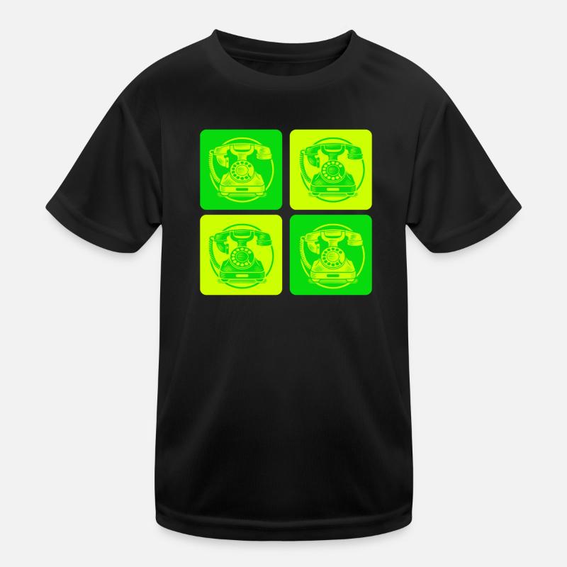 Retro Wählscheiben Telefon Kinder Funktions-T-Shirt