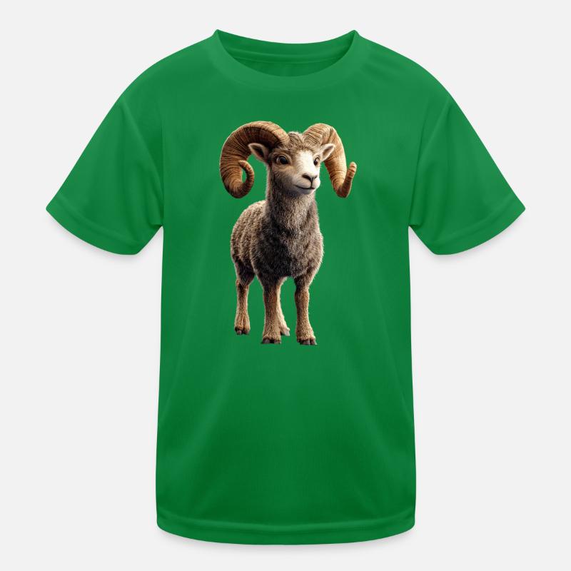 Aries mouflon Aries Wild Sheep Male Sheep Kids Functional T-Shirt