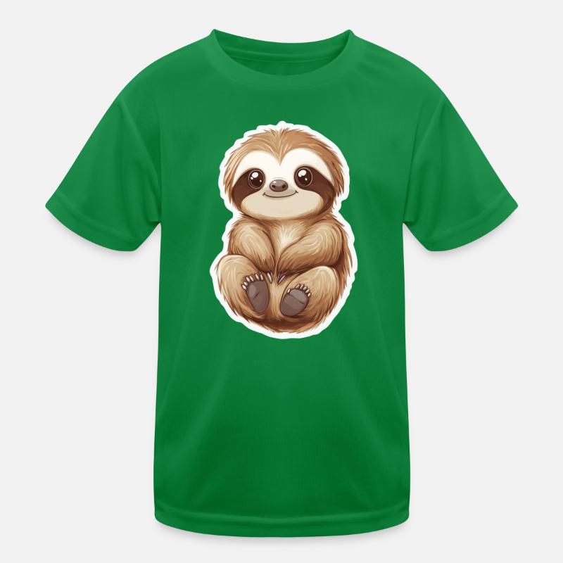 Faultier Kinder Funktions-T-Shirt