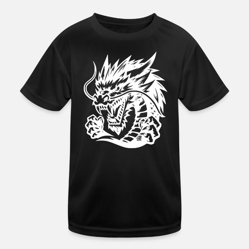 Conception de tatouage de dragon éternel - T-shirt sport Enfant - noir