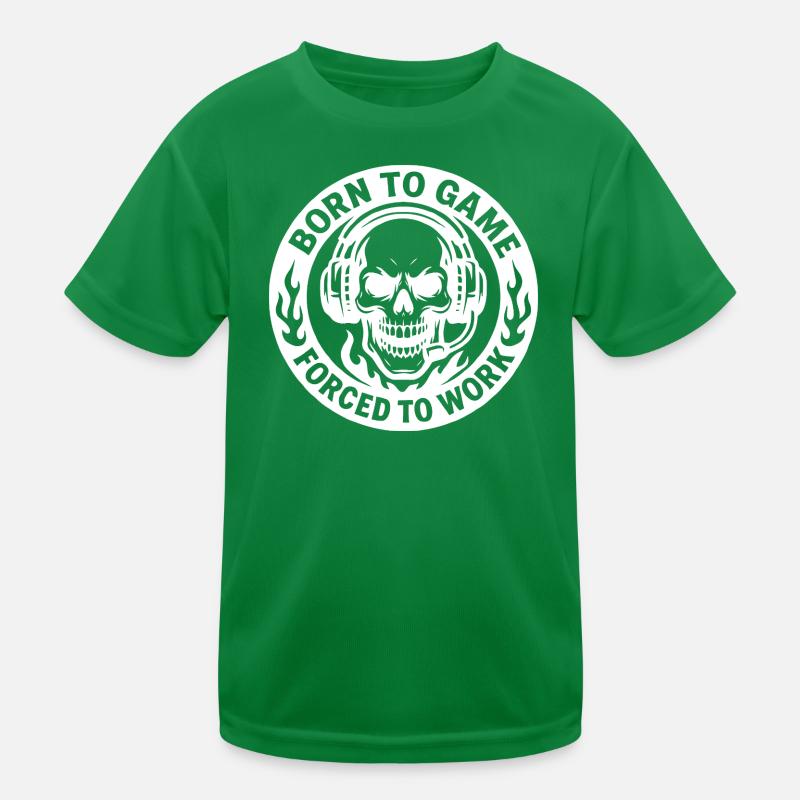 Crâne avec casque et texte de motivation T-shirt sport Enfant