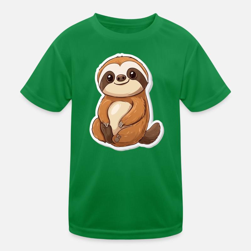 Faultier Kinder Funktions-T-Shirt