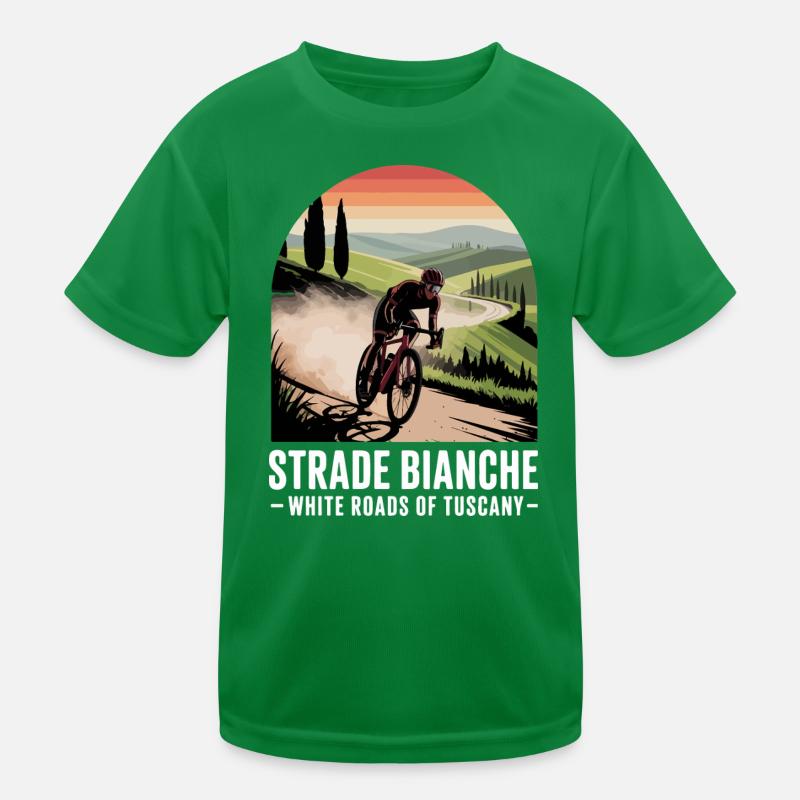 Strade Bianche Art Cyclisme Toscane T-shirt sport Enfant
