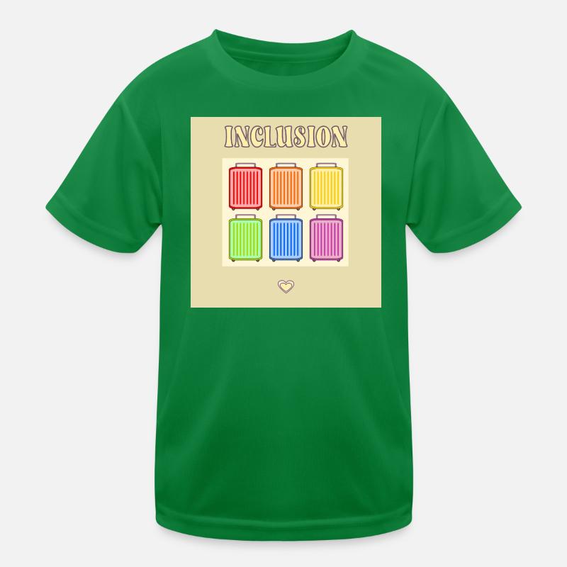 Inklusion Diversit Pride Fiert Koffer Kinder Funktions-T-Shirt