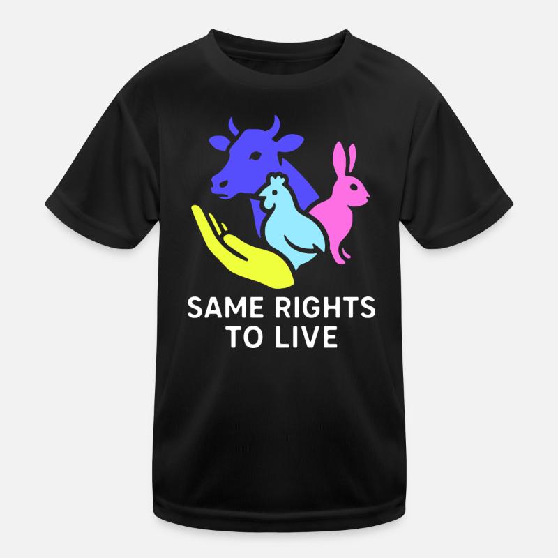 same rights to live - Kids Functional T-Shirt - black