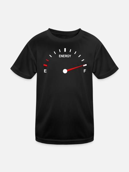Jauge de carburant vibrante design abstrait - T-shirt sport Enfant - noir - Devant