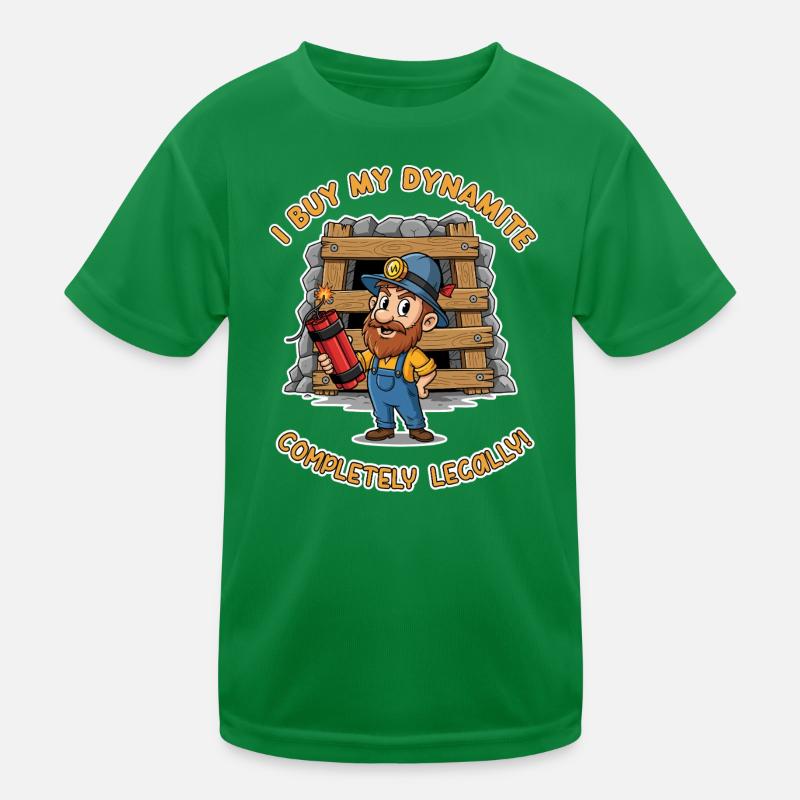 Dynamite Miner ! Kids Functional T-Shirt