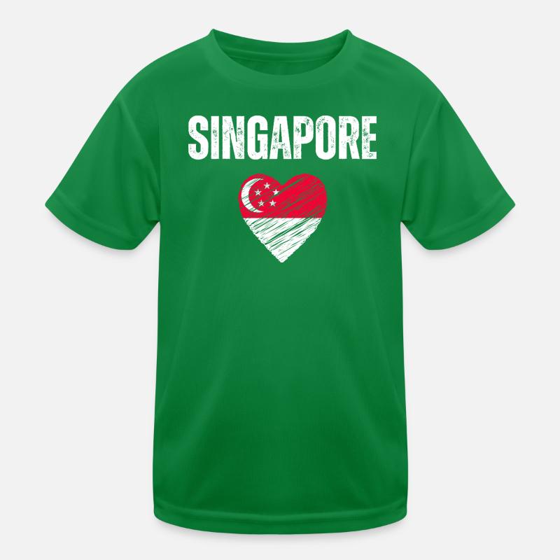 J’aime Singapour, le drapeau de Singapour T-shirt sport Enfant