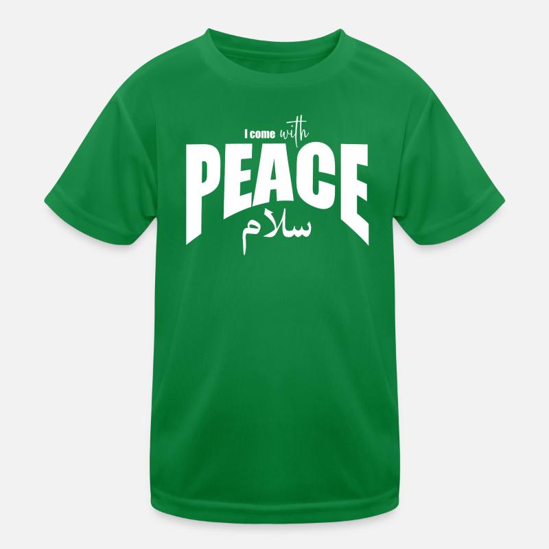 Ich komme mit Peace Typography Design Kinder Funktions-T-Shirt