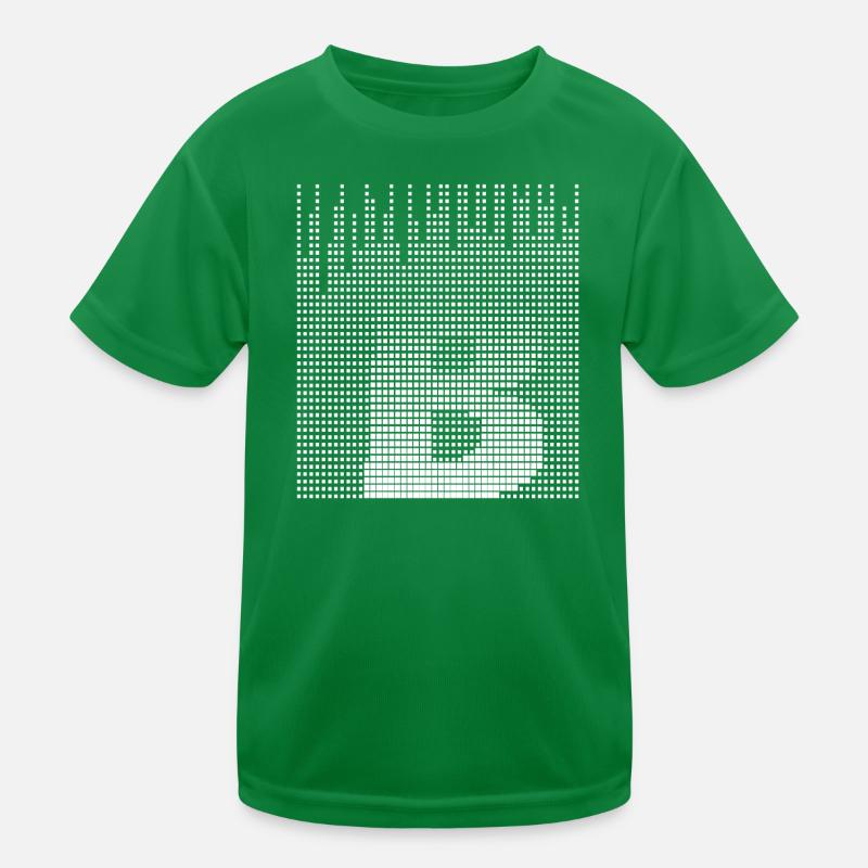 Futuristische Pixelkunst der Buchstabe A Kinder Funktions-T-Shirt