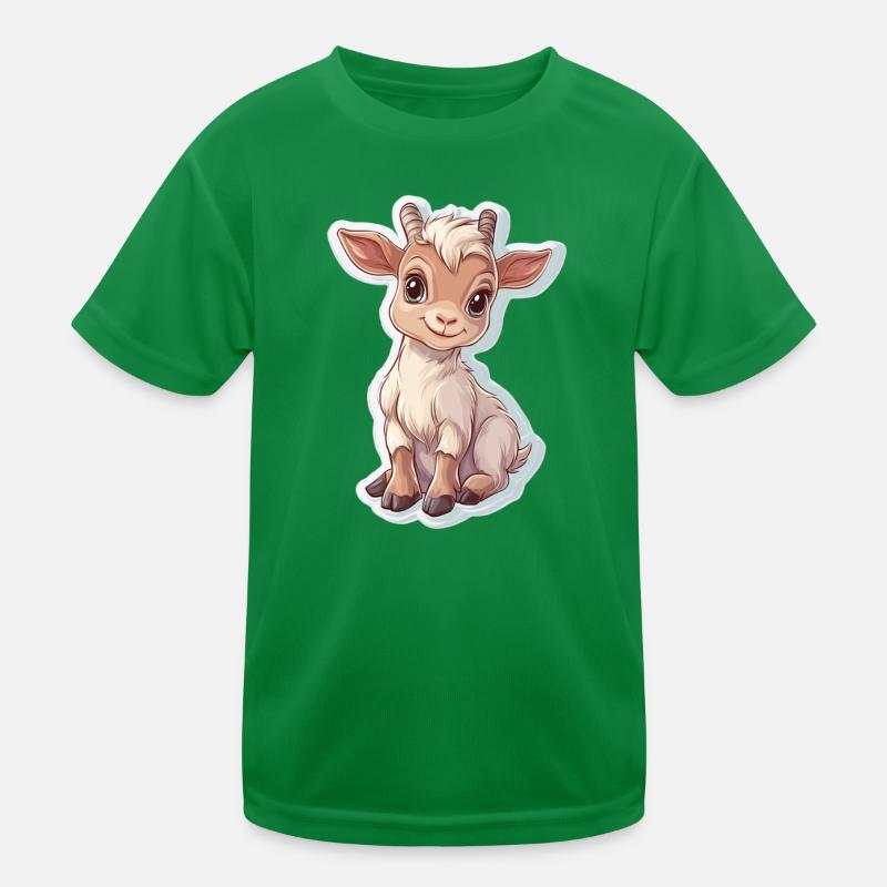 Ziege Kinder Funktions-T-Shirt
