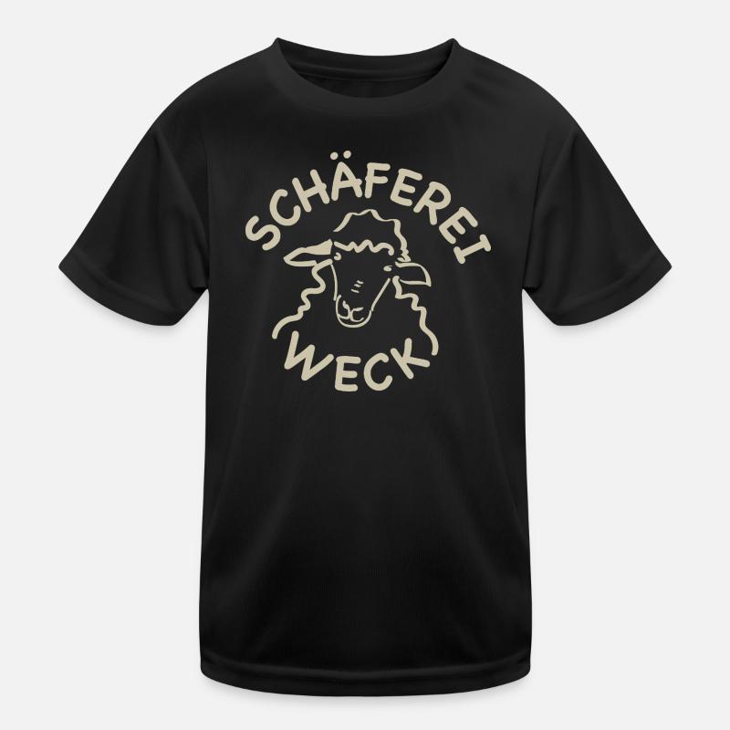 SchäferRam Linienkunst Kinder Funktions-T-Shirt