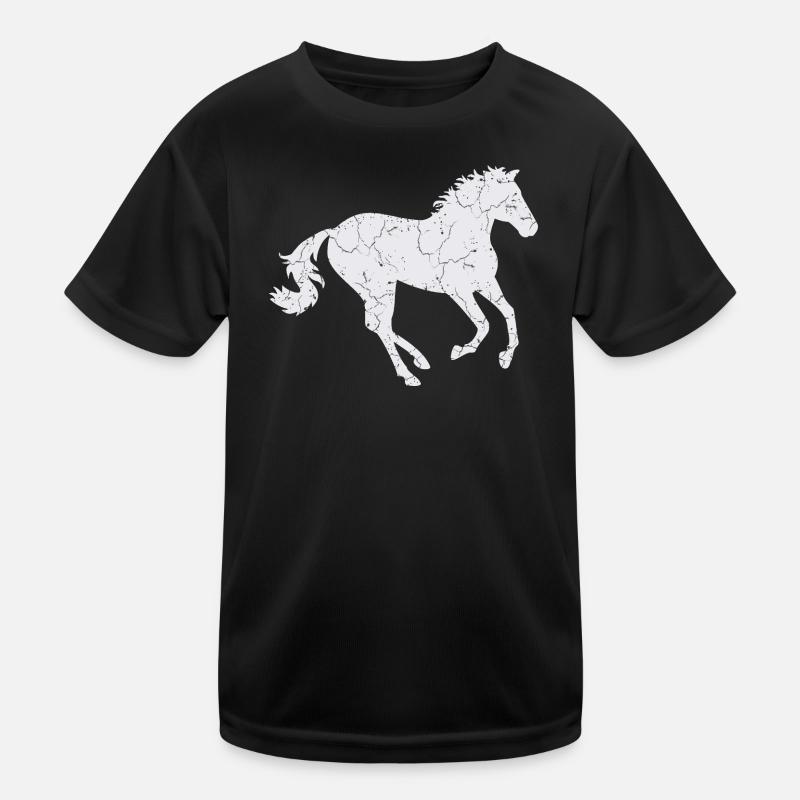 White horse galloping Kids Functional T-Shirt
