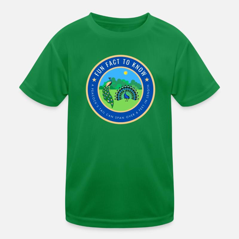 Peacock Fact  Kids Functional T-Shirt