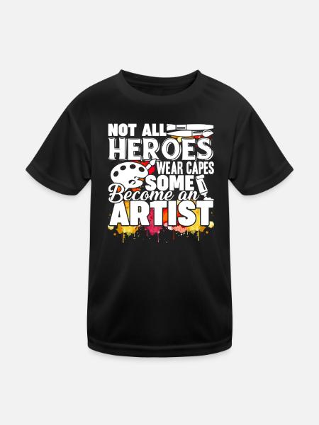 Artist Become An Artist - Kids Functional T-Shirt - black - Front