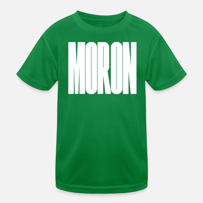 Moron - big and bold typographical design Kids Functional T-Shirt