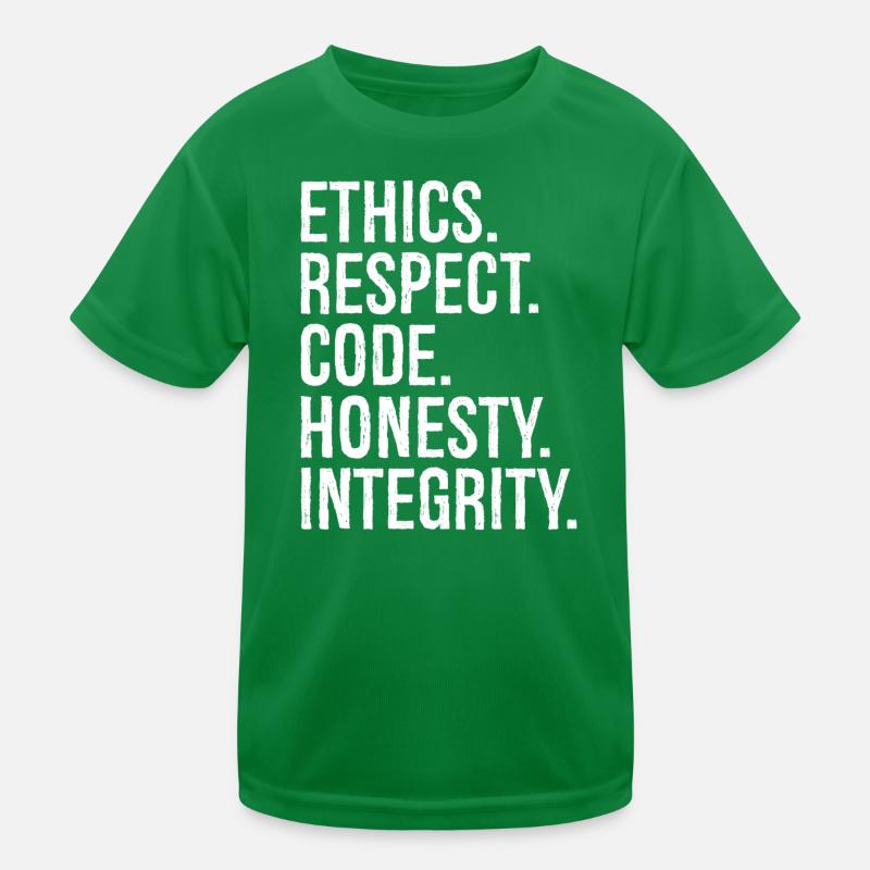 Éthique Respect Code Honnêteté Intégrité T-shirt sport Enfant