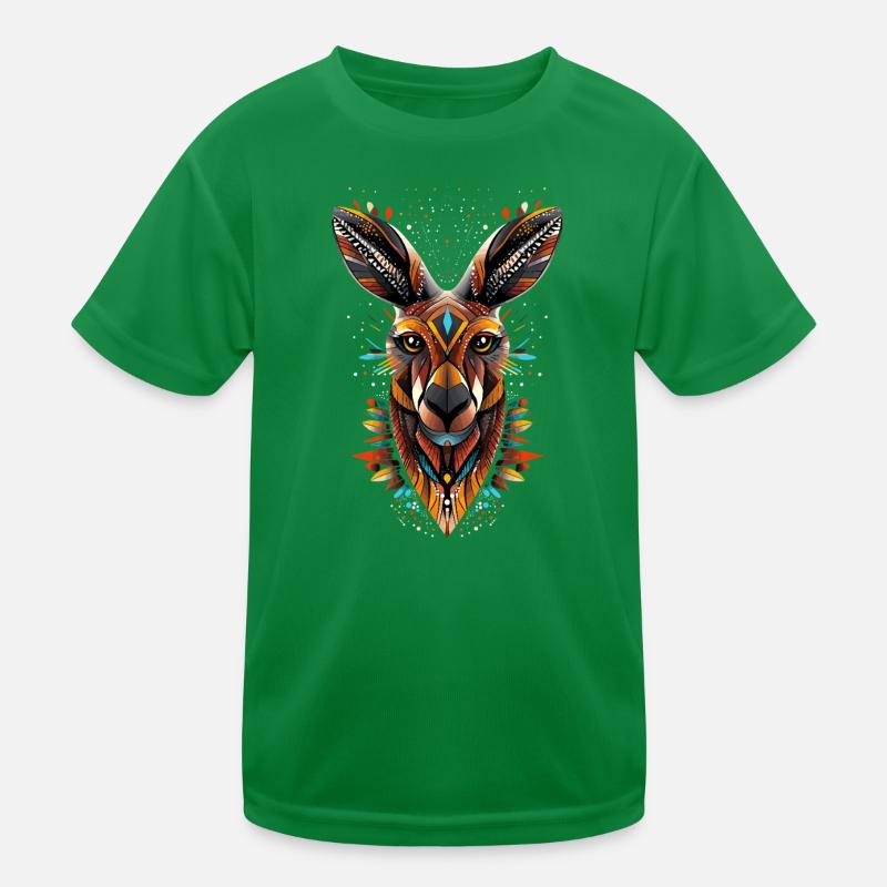 Kangaroo Australia Outback Wild Cute Kangaroos Kids Functional T-Shirt