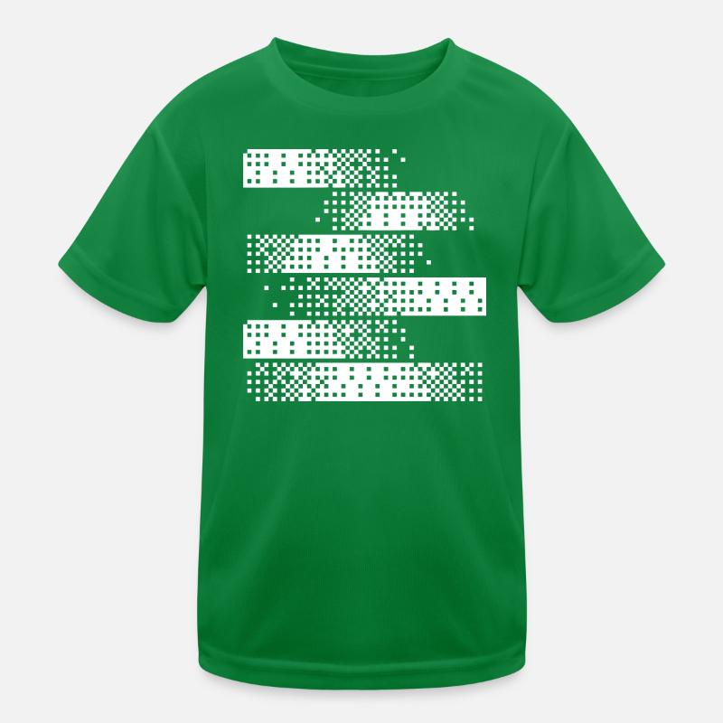 Abstraktes digitales Pixelmuster Kinder Funktions-T-Shirt