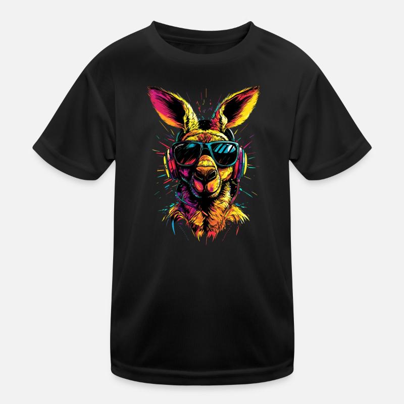Känguru Australien Outback Wilde Süße Kängurus Kinder Funktions-T-Shirt