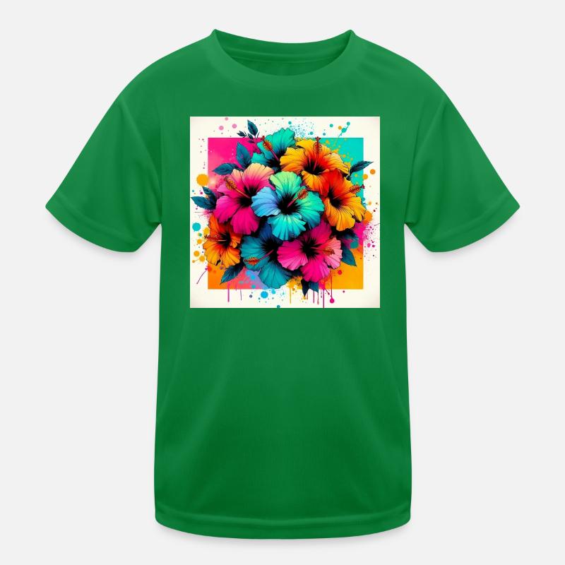 Fleurs d’hibiscus T-shirt sport Enfant