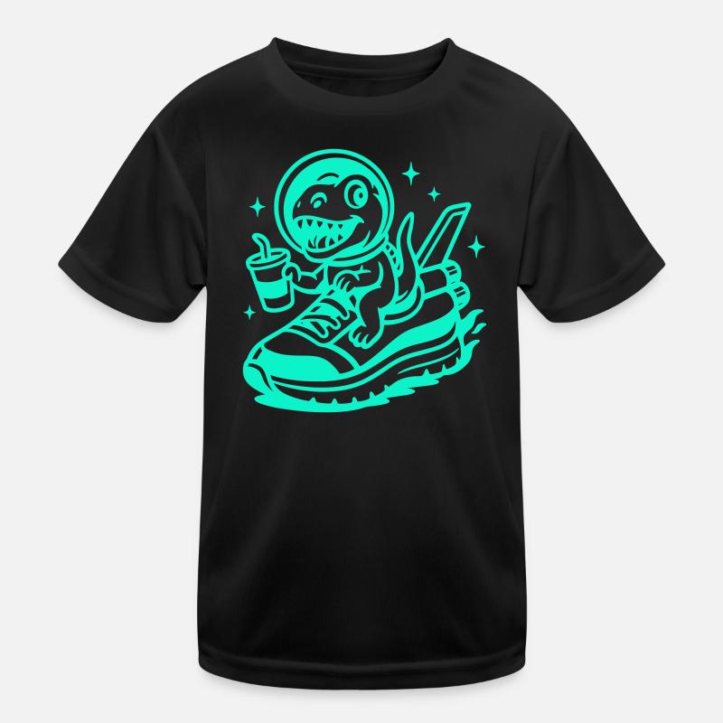 Space Fun Saurus Junior Kids Functional T-Shirt