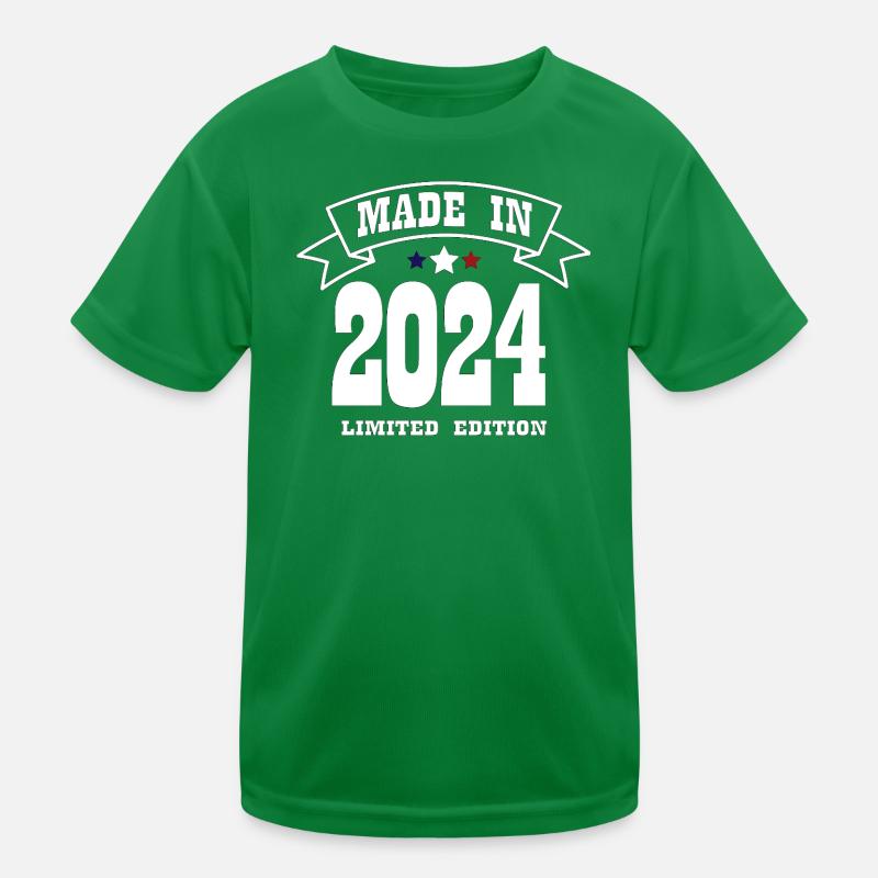 Limited Edition Made in 2024 BLUE WHITE RED Kids Functional T-Shirt