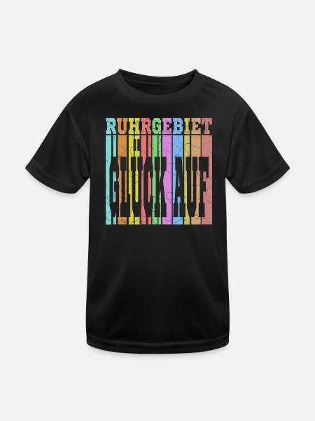 zeche ruhrgebiet - Kinder Funktions-T-Shirt - Schwarz - Vorne